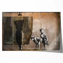 Load image into Gallery viewer, Boys Peeping Shower Woman Banksy Street Art