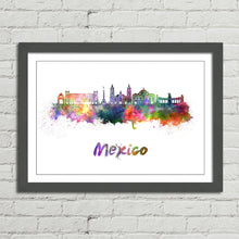 Load image into Gallery viewer, Mexico City Skyline Watercolour