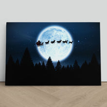 Load image into Gallery viewer, Santa Flying Night Sky Reindeer Christmas Eve
