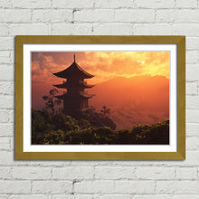 Load image into Gallery viewer, Chinese House at Sunset