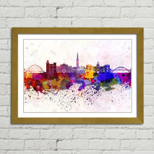 Load image into Gallery viewer, Newcastle Skyline Watercolour Paint