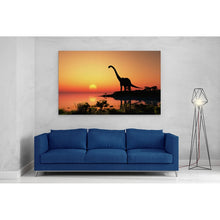 Load image into Gallery viewer, Dinosaur Brachiosaurus Sunset Mesozoic