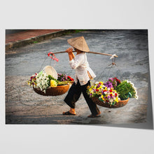 Load image into Gallery viewer, Hanoi Market Flower Seller