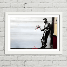 Load image into Gallery viewer, Banksy Lover Waiting with Flowers