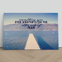 Load image into Gallery viewer, On the Other Side of Fear Motivational Quote