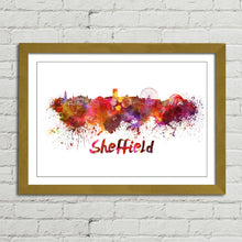 Load image into Gallery viewer, Sheffield Skyline in Watercolour Paint