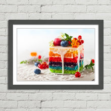 Load image into Gallery viewer, Slice of Rainbow Cake