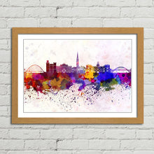 Load image into Gallery viewer, Newcastle Skyline Watercolour Paint