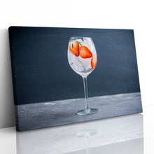 Load image into Gallery viewer, Gin Glass with Strawberry and Ice