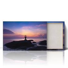 Load image into Gallery viewer, Girl Yoga on Beach Sunrise