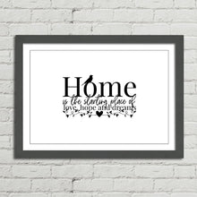 Load image into Gallery viewer, Home is Love, Hope, Dreams Quote