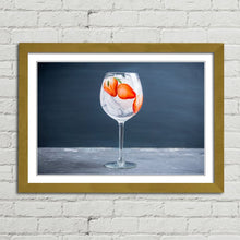 Load image into Gallery viewer, Gin Glass with Strawberry and Ice