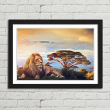 Load image into Gallery viewer, Lion near Mount Kilimanjaro
