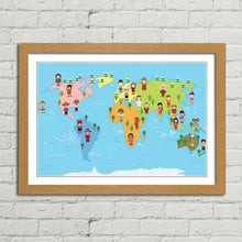 Load image into Gallery viewer, World Map Kids Preschool Nationalities
