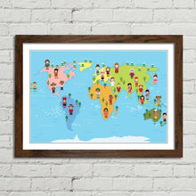 Load image into Gallery viewer, World Map Kids Preschool Nationalities