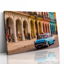 Load image into Gallery viewer, Old Blue Taxi Car Havana