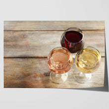 Load image into Gallery viewer, Glasses of White, Red, and Rose Wine