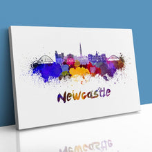 Load image into Gallery viewer, Newcastle Skyline in Watercolour Paint