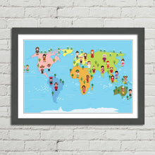 Load image into Gallery viewer, World Map Kids Preschool Nationalities