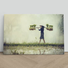 Load image into Gallery viewer, Farmer Rice in Rainy Season Vietnam