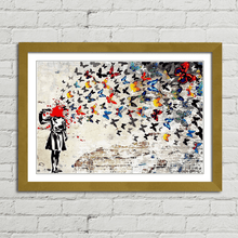 Load image into Gallery viewer, Butterfly Brains Banksy Girl