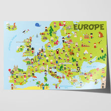 Load image into Gallery viewer, Europe Map Kids Learning Nationalities
