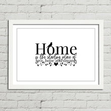 Load image into Gallery viewer, Home is Love, Hope, Dreams Quote
