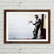 Load image into Gallery viewer, Banksy Lover Waiting with Flowers