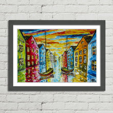 Load image into Gallery viewer, Venice Sailing Boats Abstract Oil Painting