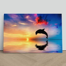 Load image into Gallery viewer, Dolphin Jumping at Sunset