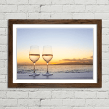 Load image into Gallery viewer, Wine Glasses at Sunset