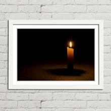Load image into Gallery viewer, Lone Candle Burning in the Dark