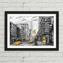 Load image into Gallery viewer, New York Street Empire State Oil Painting