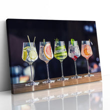 Load image into Gallery viewer, Gin in Wine Glasses on a Bar
