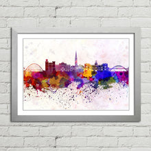 Load image into Gallery viewer, Newcastle Skyline Watercolour Paint