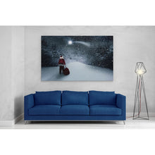 Load image into Gallery viewer, Santa with Sack Gifts Christmas Eve Snow
