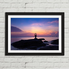 Load image into Gallery viewer, Girl Yoga on Beach Sunrise
