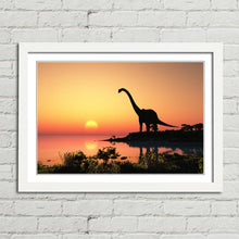 Load image into Gallery viewer, Dinosaur Brachiosaurus Sunset Mesozoic