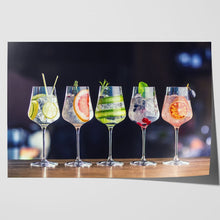 Load image into Gallery viewer, Gin in Wine Glasses on a Bar