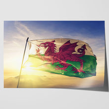 Load image into Gallery viewer, Wales Red Dragon National Flag Sunrise