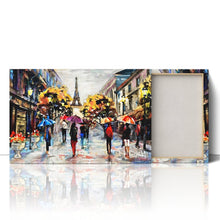 Load image into Gallery viewer, Paris Umbrellas Eiffel Tower Oil Painting