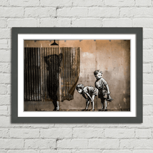 Load image into Gallery viewer, Boys Peeping Shower Woman Banksy Street Art
