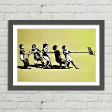 Load image into Gallery viewer, Banksy Blek Le Rat Inspired Tug of War
