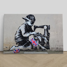 Load image into Gallery viewer, Boy Making Union Flags Banksy