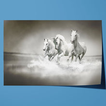 Load image into Gallery viewer, White Horses Running