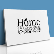 Load image into Gallery viewer, Home is Love, Hope, Dreams Quote