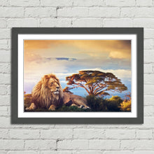 Load image into Gallery viewer, Lion near Mount Kilimanjaro