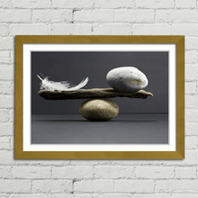 Load image into Gallery viewer, Feather and Stone Balance