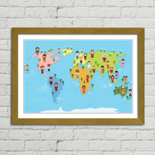 Load image into Gallery viewer, World Map Kids Preschool Nationalities