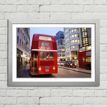 Load image into Gallery viewer, Rear View Red Bus in London
